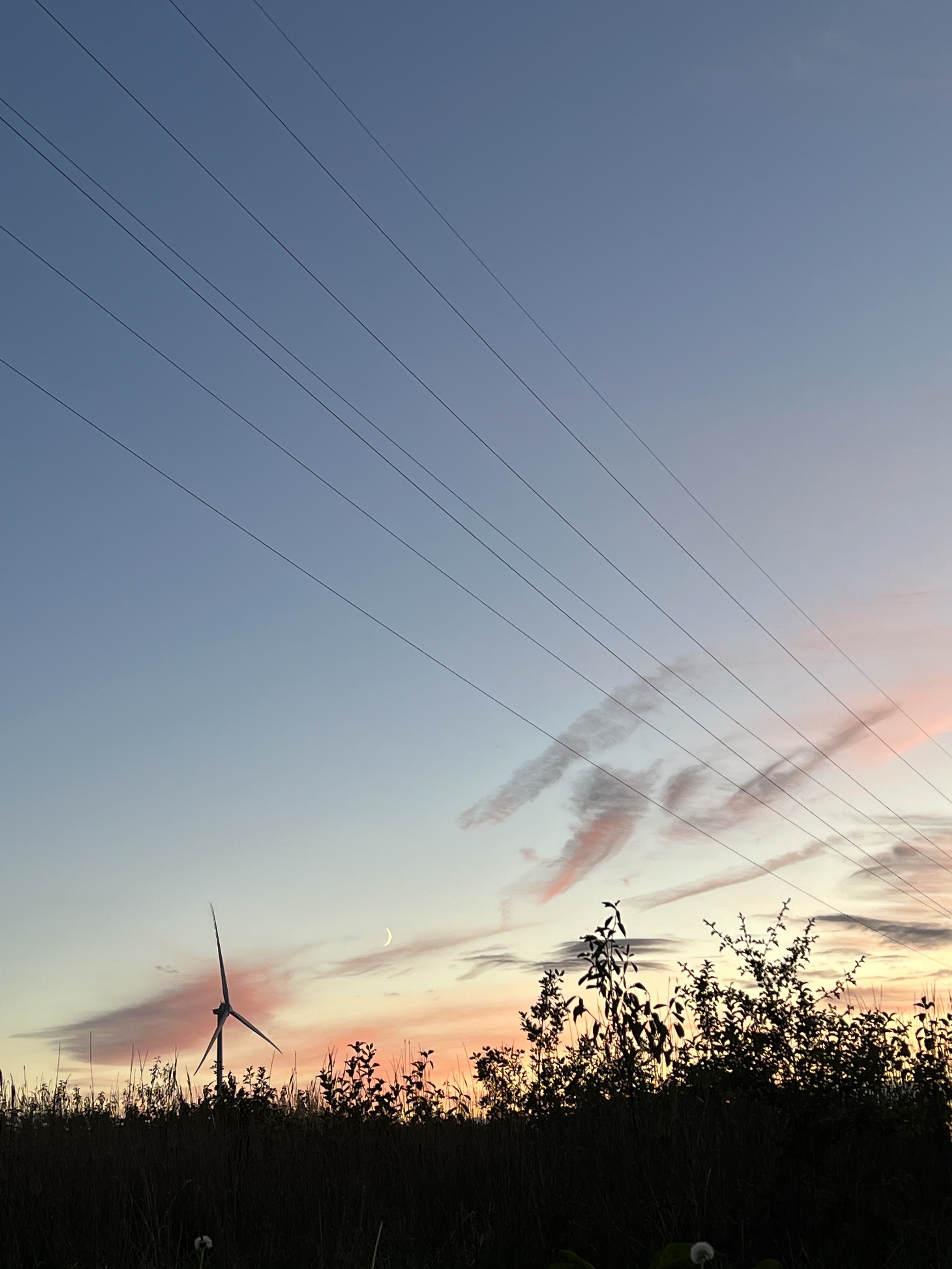 Beautiful view of sky and a windmill 